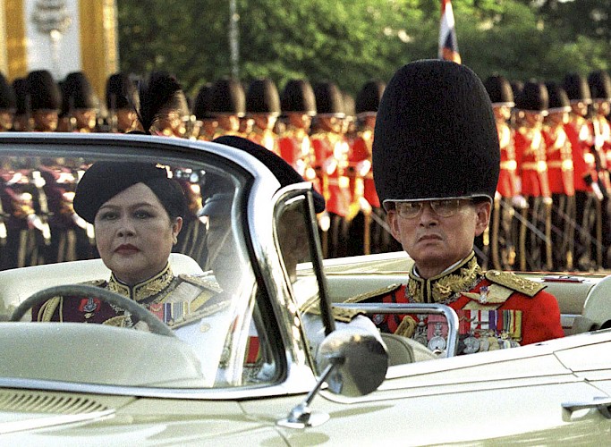 King Bhumibol Adulyadej and Queen